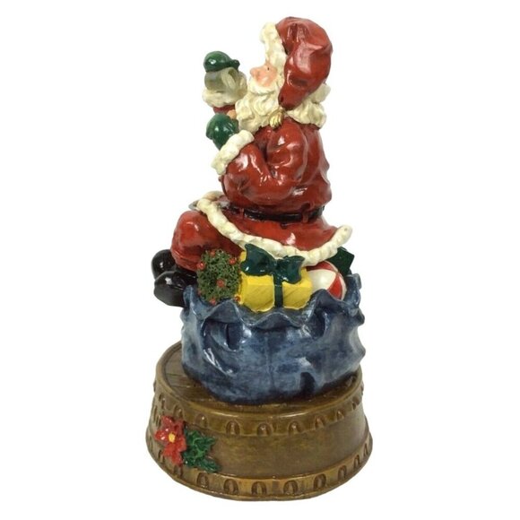 Here Comes Santa Claus Musical Figurine 1940 Design Milk Cookies Toy Bag - Picture 2 of 5